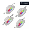 Nanoleaf Essentials Smart Downlight - oświetlenie punktowe (4 sztuki) (technologia Matter, Wi-Fi)