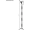 Nanors Nano RS stalo laidų organizatorius / laidų grotelės, 1345 mm, juodas ir raudonas, RS125