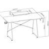 Biurko Žaidimų stalas su monitoriaus lentyna NanoRS, 50 kg, aukštis 850 mm, juodas, RS170