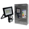 Ecolight LED prožektorius PIR NL-3 20W 1800lm 4000K juodas IP54 su judesio jutikliu (EC61476)