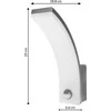 Maclean LED lempa su judesio jutikliu, PIR judesio jutiklis, pilka spalva, 20W, IP65, 2000lm, neutrali balta spalva (4000K) MCE5