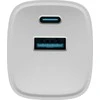 Įkroviklis - NATEC RIBERA GAN 30W USB-A + USB-C Greitas Pakrovėjas Baltas
