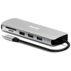 „Port Designs PORT CONNECT USB-C 1× 4K“ prijungimo stotelė, 9 viename, aliuminio dizainas, 85 W PD, sidabrinis