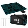 NC2222 PICNIC BLANKET LEAVES 200x200 PE ALU NILS CAMP