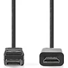 HDMI į DisplayPort laido jungtys iš arti