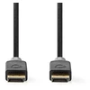 Nedis Displayport Cable | DisplayPort jungtis | DisplayPort jungtis | 8K@60Hz | Paauksuotas | 3,00m | apvalus | PVC | Antracitas / Pilka | Pakavimas su Si