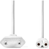 Nedis CEGL11040WT20 maitinimo laidas, baltas, 2 m, C tipo IEC 320 maitinimo kištukas