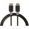 Nedis Displayport Cable | DisplayPort jungtis | DisplayPort jungtis | 8K@60Hz | Paauksuotas | 2,00m | apvalus | PVC | Antracitas / Pilka | Pakavimas su Si
