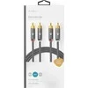 Kabelis Nedis RCA (Cinch) x2 - RCA (Cinch) x2 5m juoda (CATB24200GY50)