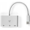 Nedis USB HUB Nedis CCGB64785WT01 USB 2.0 Type-C šakotuvai ir šakotuvai 5000 Mbit/s Balta