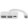Nedis USB HUB Nedis CCGB64785WT01 USB 2.0 Type-C šakotuvai ir šakotuvai 5000 Mbit/s Balta