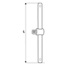 T tipo rankena NEO 08-155, 3/8", 165 mm, chromo vanadžio plienas