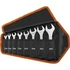 Neo Tools Klucze Dvipusiai atviri raktai, itin ploni, 5,5 x 27 mm, 8 vnt. rinkinys, medžiaginis dėklas