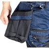 Spodnie Kelnės Džinsinės darbo kelnės, su Cordura sutvirtinimais, nuimamomis kišenėmis, tamsiai mėlynos, L dydis