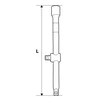 T formos rankena NEO 08-256 su 1/4" kvadratu, 110 mm, CrV plienas