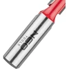 Ilgas dviejų griovelių galinis freza, TCT, 10 x 50 mm, 12 mm kotas