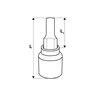 Prailginta sukimo galvutė Neo Hex 1/2", H6 x 55mm