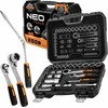 Raktinis NEO TOOLS 10-019 1/4" ir 3/8" Lizdų Rinkinys (46 vnt.)