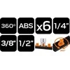 Adapterių laikikliai NEO 08-002 6 vnt. rinkinys