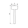 Młotek Neo guminis plaktukas su medine rankena 425g 340mm 25-052