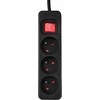 Przedłużacz Prailginimo laidas 3 m, 3 x 1,5 mm2, 3G, juodas, ĮJUNGTA/IŠJUNGTA