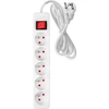 Przedłużacz Prailginimo laidas 5 m, 3 x 1,5 mm2, 5G, baltas, ĮJUNGTA/IŠJUNGTA