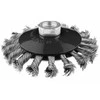 Szczotka Vielinis diskinis šepetys, lenktas, 100 mm, susukta viela, INOX, M14