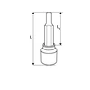 Końcówka Prailginta sukimo galvutė Neo Torx 1/2", T25 x 100mm