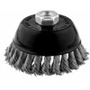 Szczotka Vielinis taurės formos šepetys 100 mm, susukta viela, INOX, M14