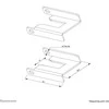 Laikiklis NEOMOUNTS BY NEWSTAR WHEEL BRAKE LOCK OR FL55-875BL/WH1 & FL50S-825BL/WH1, SET OF 2 PCS.