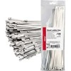 Nerūdijančio plieno metaliniai kabelių raiščiai 4,6x300 mm 100 vnt. amio-04323