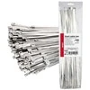 Nerūdijančio plieno metaliniai spaustukai 4.6x400mm 100vnt amio-04325