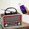 Nešiojama retro FM radijo antena su saulės energija varoma „Bluetooth“ ir baterijomis, USB-C antena virtuvei