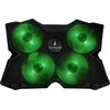 Nešiojamojo kompiuterio aušinimo padėklas, Bora, šviečiantys ventiliatoriai, juoda, SureFire, 4 ventiliatoriai