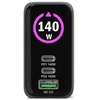 Port Designs PORT CONNECT GaN2 wall charger for 2×USB-C PD 3.1 and USB-A QC 3.0, 140W, OLED display, juodas