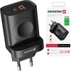 Swissten kelioninis įkroviklis USB-A / USB-C / iWatch