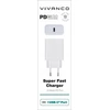 Vivanco įkroviklis USB-C 3A 18W, baltas (60810)