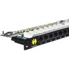 NETRACK 104-10 patch panel 19inch 24-jungtys kat. 5e UTP 0 5U su lentyna