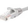 NETRACK BZPAT025U5E pataisomasis kabelis RJ45 beknis Cat 5e UTP 0.25m pilkas