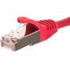 NETRACK BZPAT2FR pataisomasis kabelis RJ45 be kliūčių Cat 5e FTP 2m raudonas