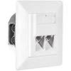 NETRACK 106-24 „Netrack“ pilnas įleidžiamas išleidimo anga 2xRJ45 8p8c UTP Cat6