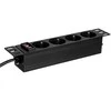 NETRACK 125-10-01 Netrack maitinimo paskirstymo blokas 10 1U, 230V/16A, 4xE, ALU
