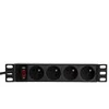 NETRACK 125-10-01 Netrack maitinimo paskirstymo blokas 10 1U, 230V/16A, 4xE, ALU