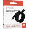 „Verbatim“ magnetinis sinchronizavimo ir įkrovimo laidas USB-C į USB-C, 60 W, 120 cm, Juodas
