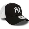Kepurė New Era New York Yankees Hat Clean A Frame Trucker juodas ir baltas universalus (11588491)