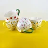 Nici Affek Design FLORELLA Puodelis 400ml 11x15x9 cm geltona kwiatki
