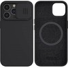 Nillkin CamShield Silky Magnetic – Apple iPhone 13 Pro Max dėklas su fotoaparato dangteliu (elegantiškas juodas)