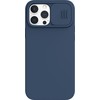 Nillkin Camshield šilkinis silikoninis dėklas su fotoaparato dangteliu, skirtas iPhone 13 Pro Max Mėlyna