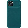 Nillkin Qin Leather Pro Apple iPhone 14 Plus Camera atverčiamas dėklas telefonui žalios spalvos