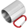 Nils Extreme NC17110 KUBEK KEMPINGOWY Z KARABIŃCZYKIEM 330 ML STAL NIERDZEWNA Raudonas NILS CAMP
